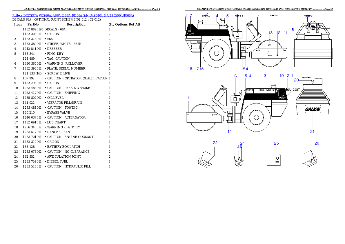 Protected: VOS66A, A66A, D66A, PD66A S/N U490404 & U490500-UP Partsbook