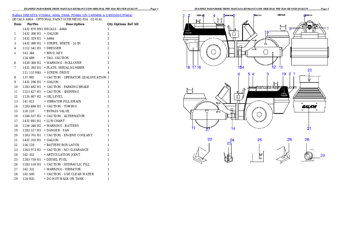 Protected: VOS66A, A66A, D66A, PD66A S/N U490404 & U490500-UP Partsbook