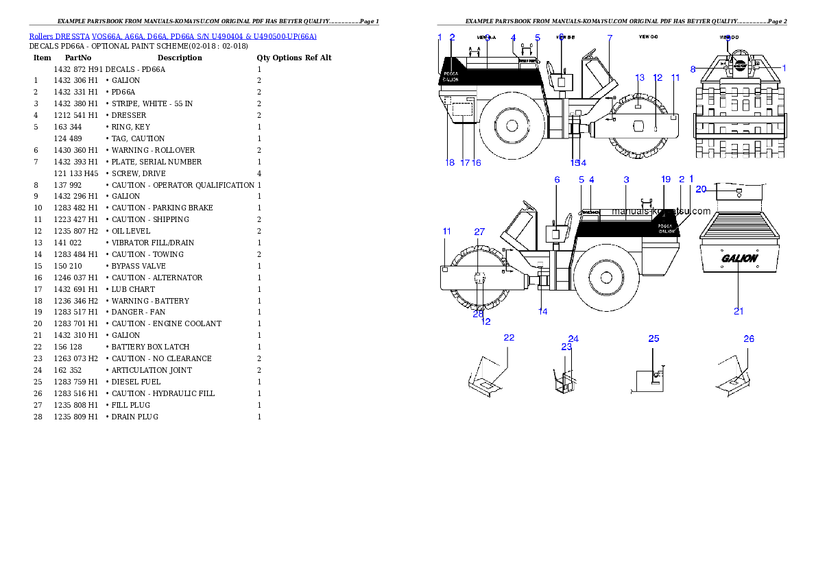 Protected: VOS66A, A66A, D66A, PD66A S/N U490404 & U490500-UP Partsbook