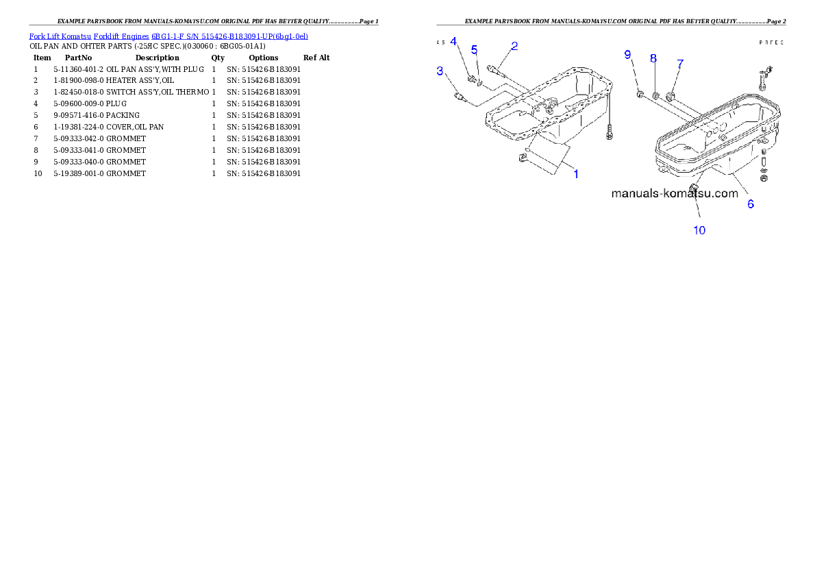 Protected: 6BG1-1-F S/N 515426-B183091-UP Partsbook