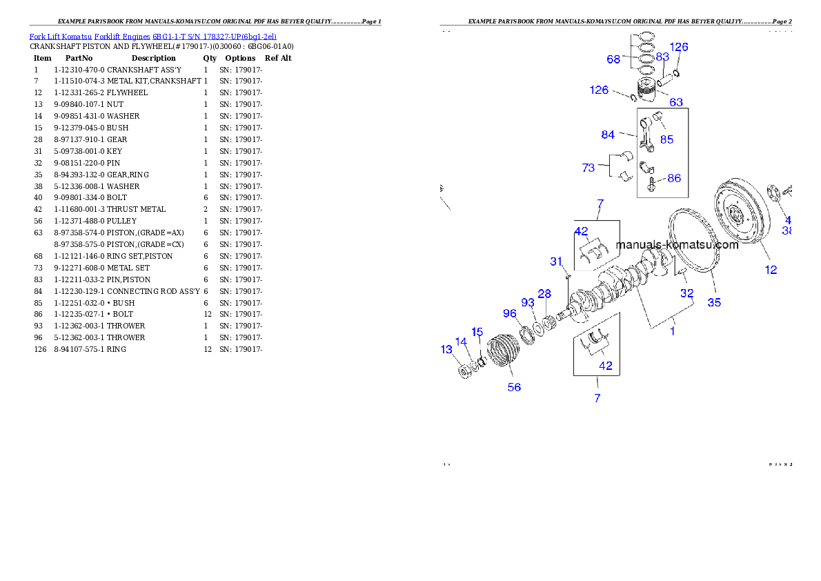 Protected: 6BG1-1-T S/N 178327-UP Partsbook