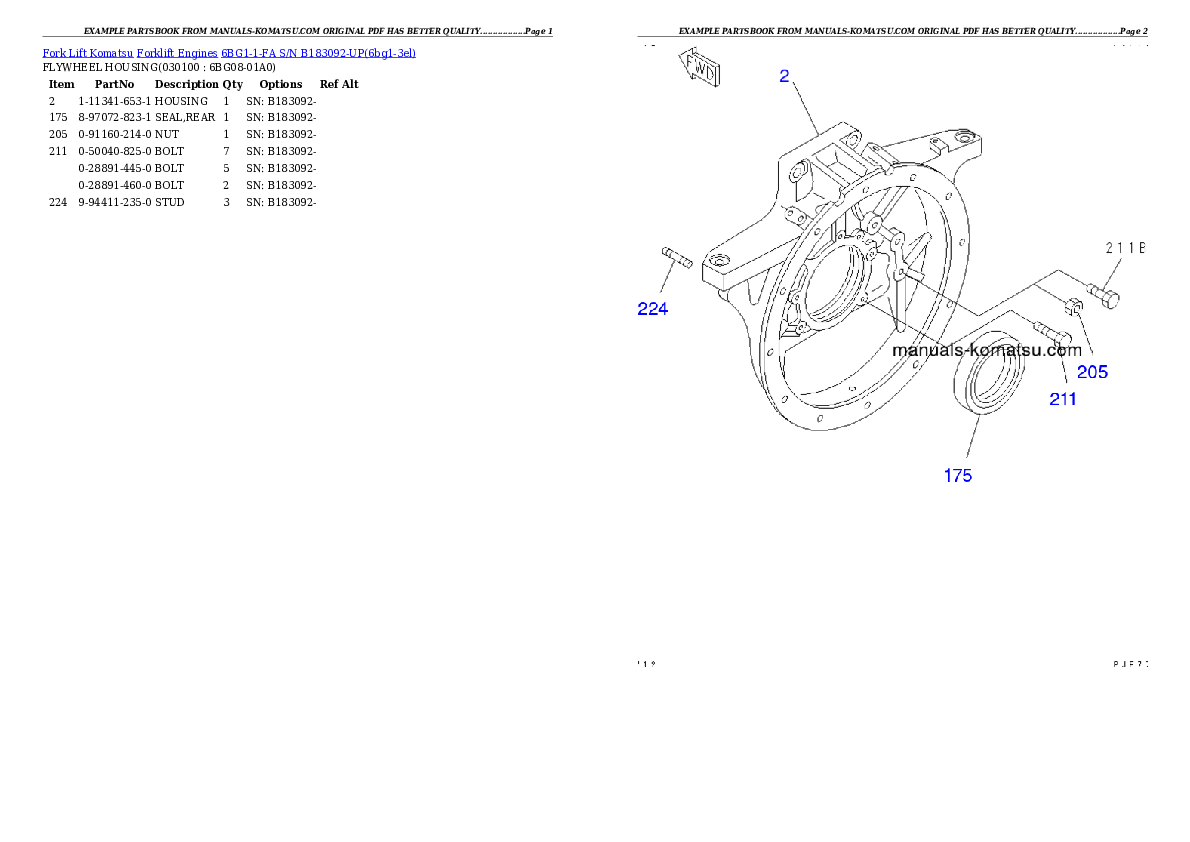 Protected: 6BG1-1-FA S/N B183092-UP Partsbook