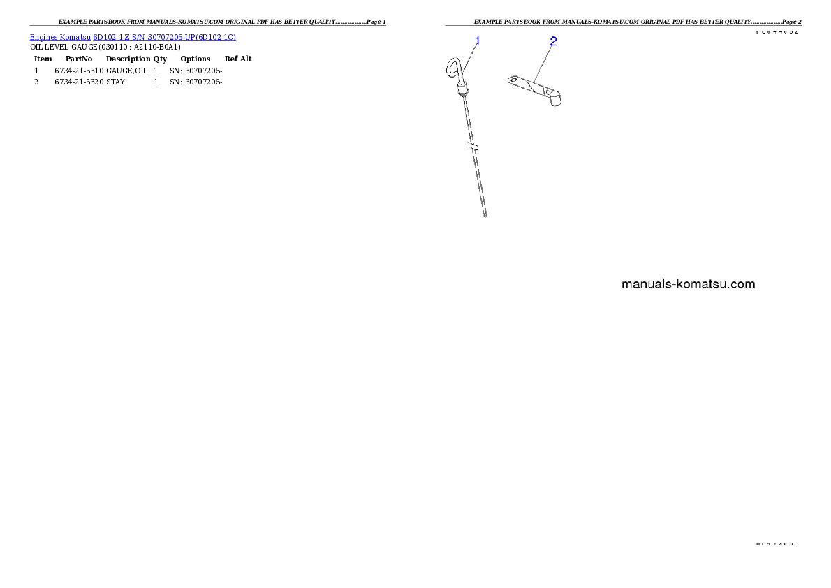 Protected: 6D102-1-Z S/N 30707205-UP Partsbook