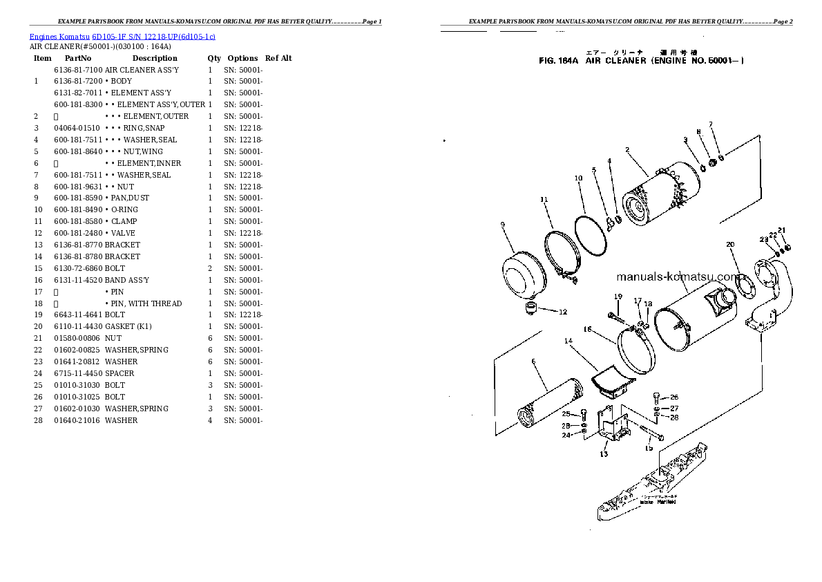 Protected: 6D105-1F S/N 12218-UP Partsbook