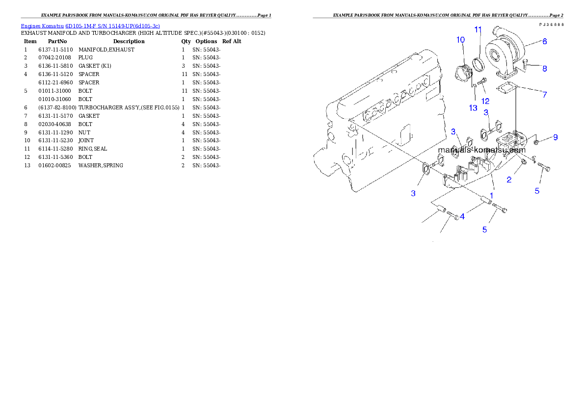 Protected: 6D105-1M-F S/N 15149-UP Partsbook