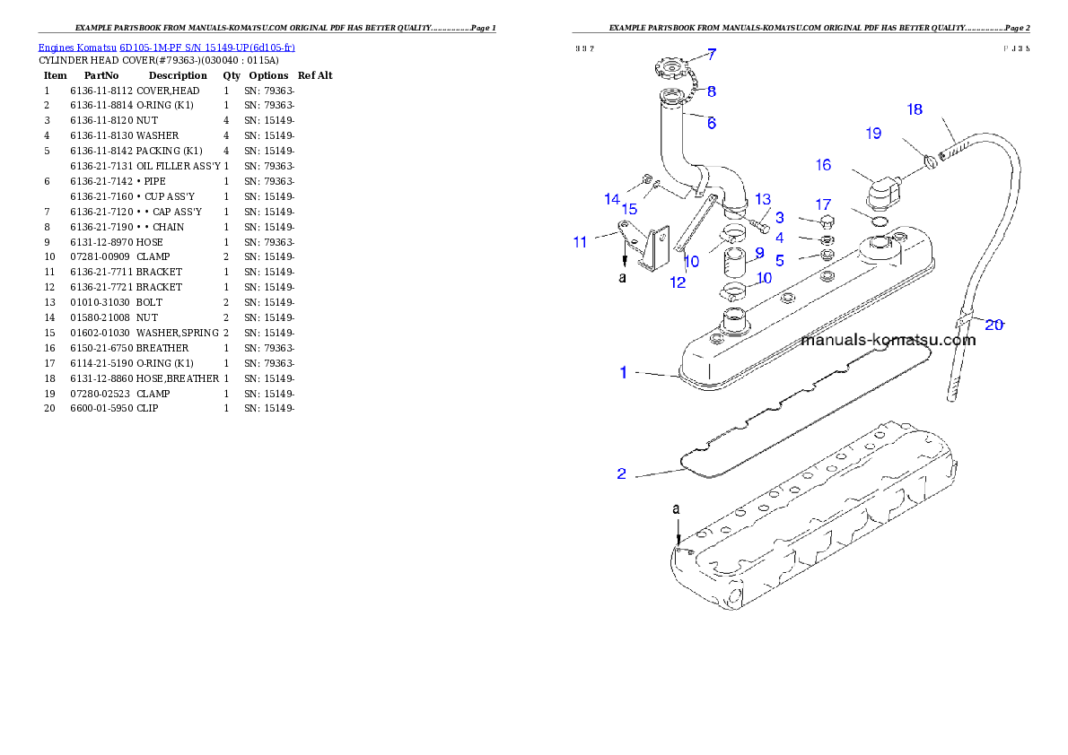 Protected: 6D105-1M-PF S/N 15149-UP Partsbook