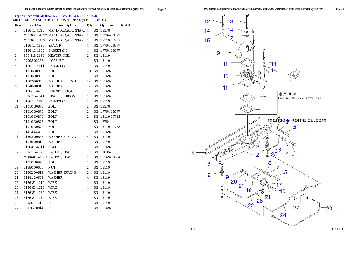Protected: 6D105-1M-PF S/N 15149-UP Partsbook
