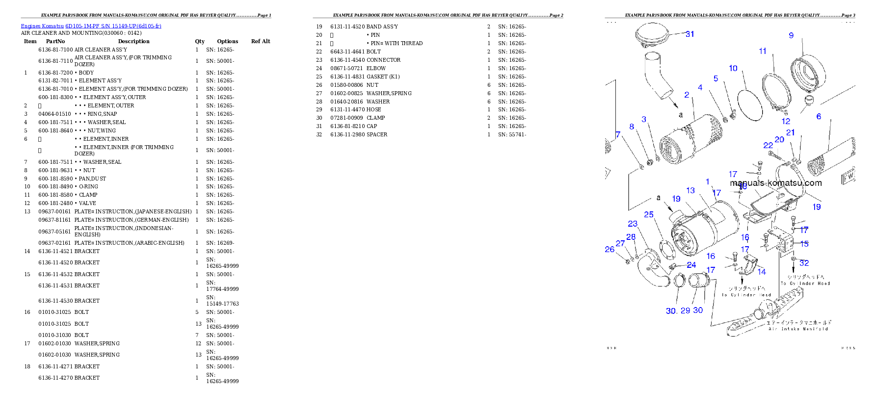 Protected: 6D105-1M-PF S/N 15149-UP Partsbook