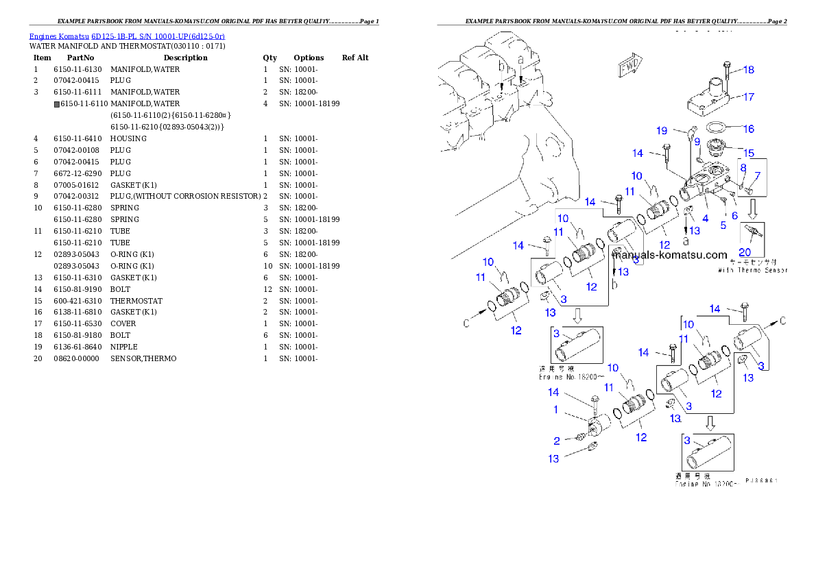 Protected: 6D125-1B-PL S/N 10001-UP Partsbook