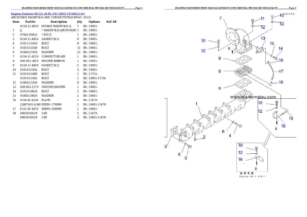 Protected: 6D125-1B-PL S/N 10001-UP Partsbook