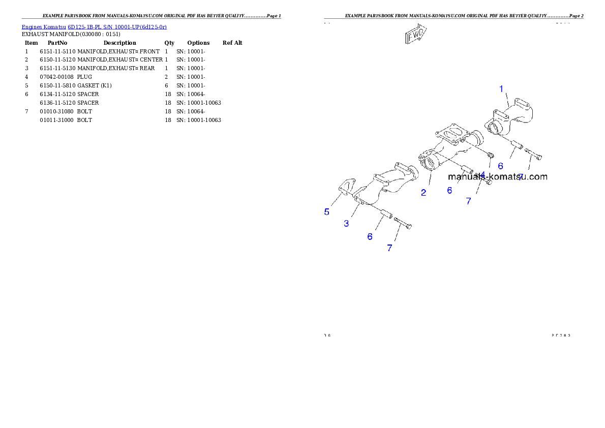 Protected: 6D125-1B-PL S/N 10001-UP Partsbook