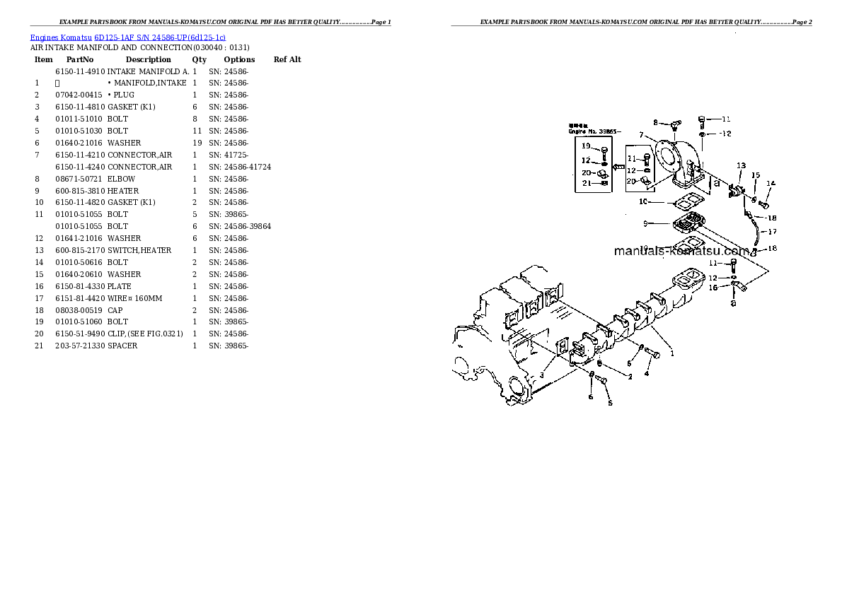 Protected: 6D125-1AF S/N 24586-UP Partsbook