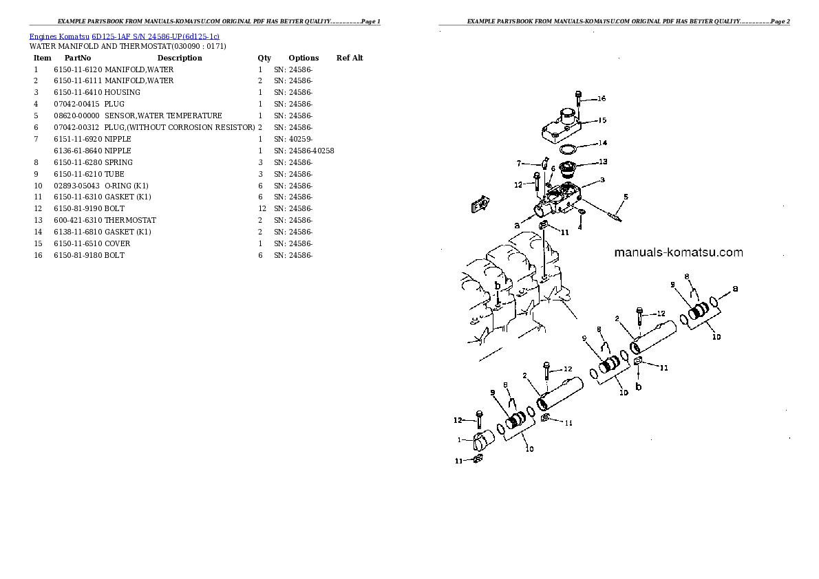 Protected: 6D125-1AF S/N 24586-UP Partsbook