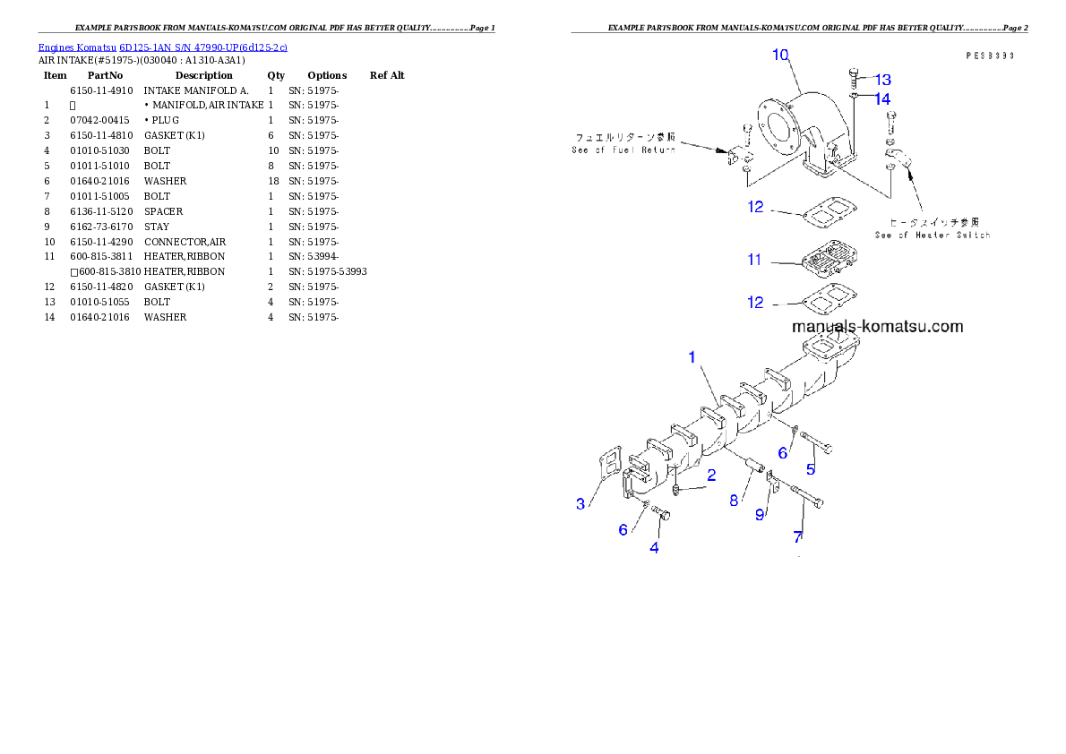 Protected: 6D125-1AN S/N 47990-UP Partsbook
