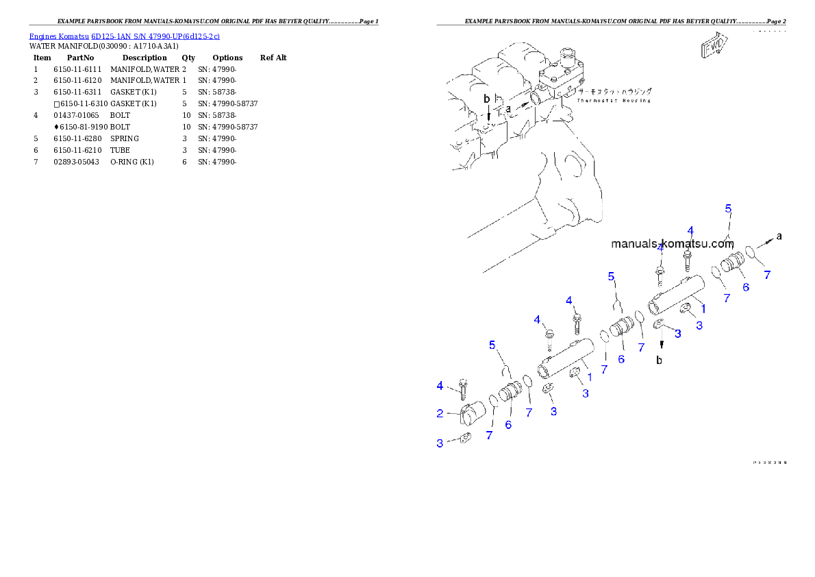 Protected: 6D125-1AN S/N 47990-UP Partsbook