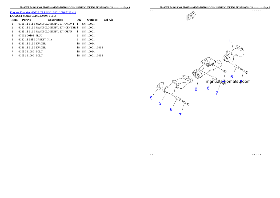 Protected: 6D125-1B-P S/N 10001-UP Partsbook