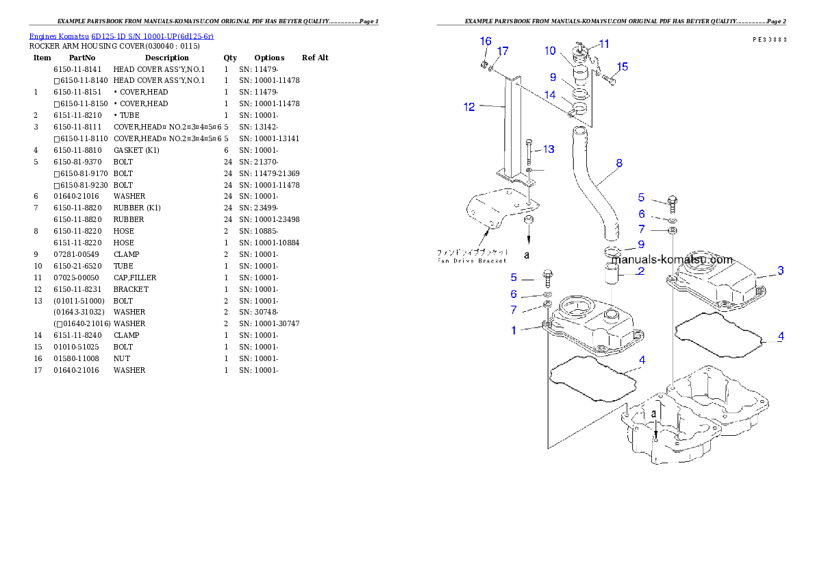 Protected: 6D125-1D S/N 10001-UP Partsbook