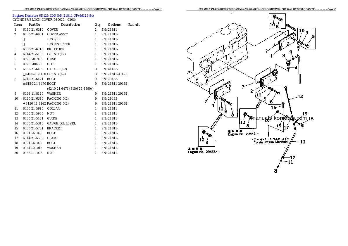 Protected: 6D125-1DD S/N 21811-UP Partsbook