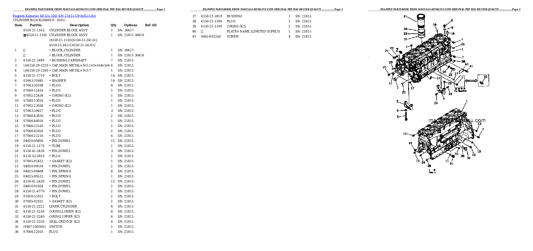 Protected: 6D125-1DD S/N 21811-UP Partsbook