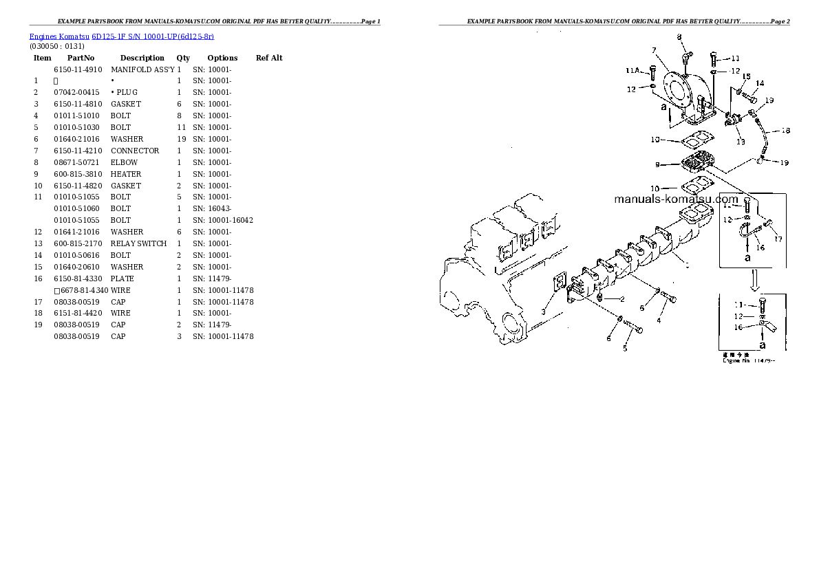 Protected: 6D125-1F S/N 10001-UP Partsbook