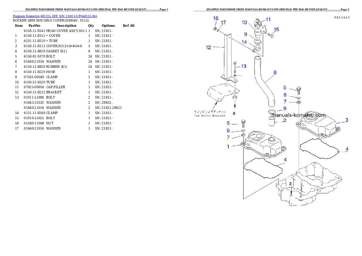 Protected: 6D125-1EE S/N 21811-UP Partsbook