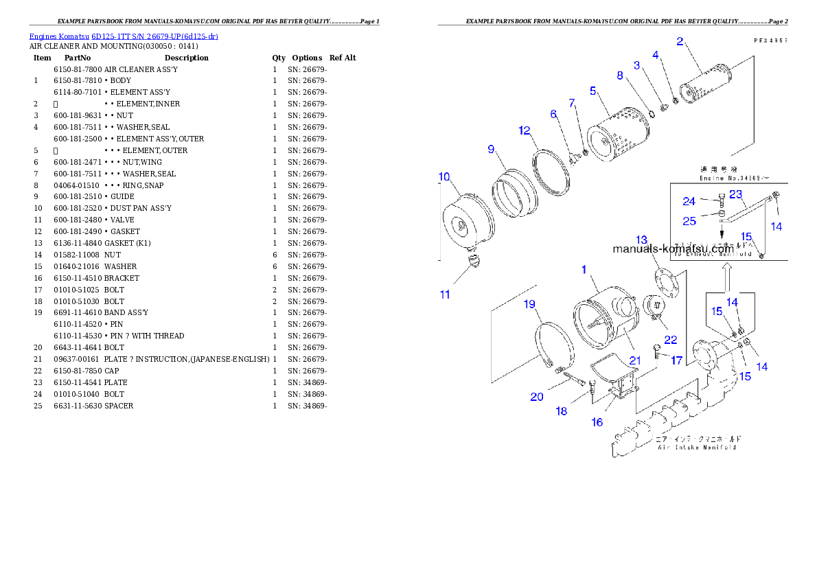 Protected: 6D125-1TT S/N 26679-UP Partsbook