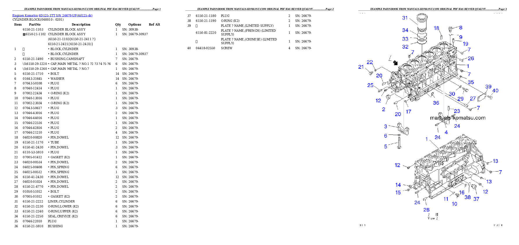Protected: 6D125-1TT S/N 26679-UP Partsbook
