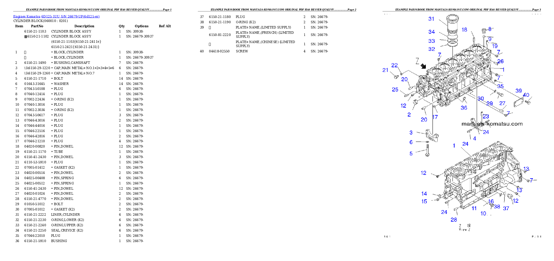 Protected: 6D125-1UU S/N 26679-UP Partsbook