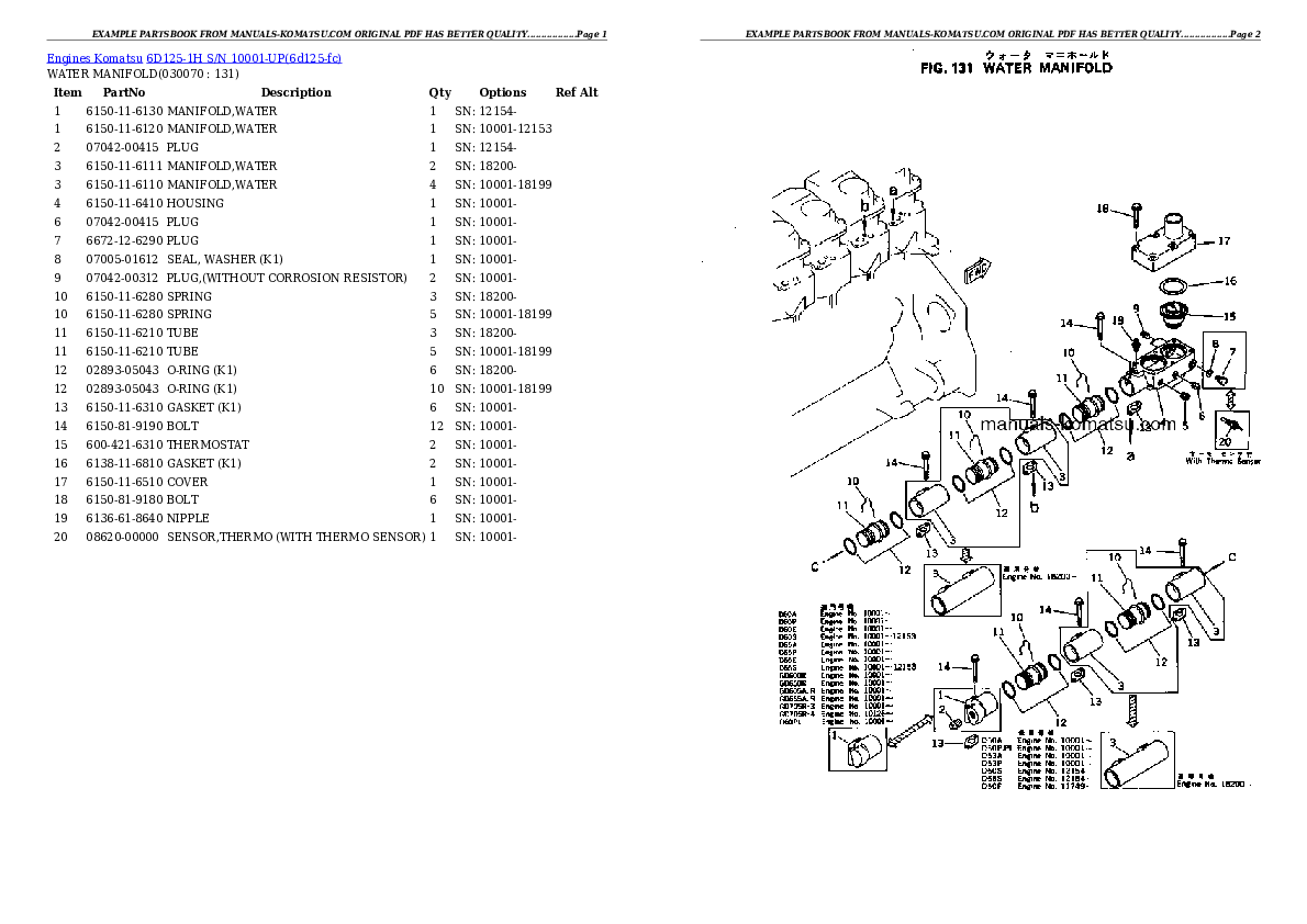 Protected: 6D125-1H S/N 10001-UP Partsbook