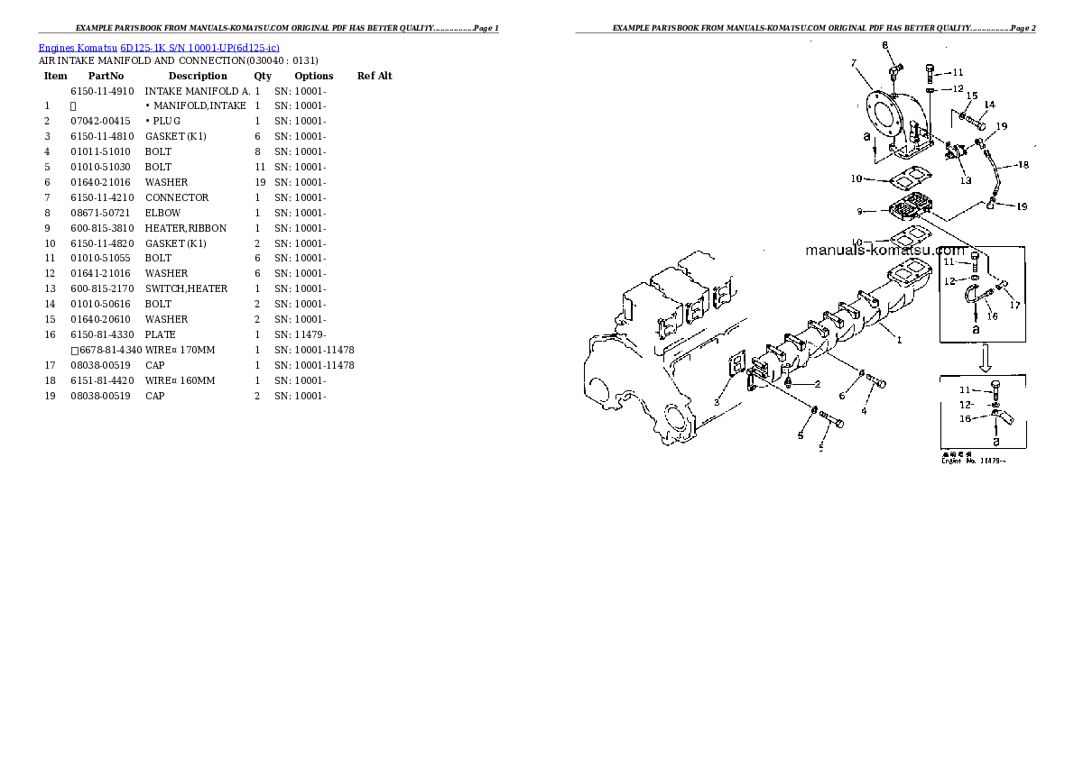 Protected: 6D125-1K S/N 10001-UP Partsbook