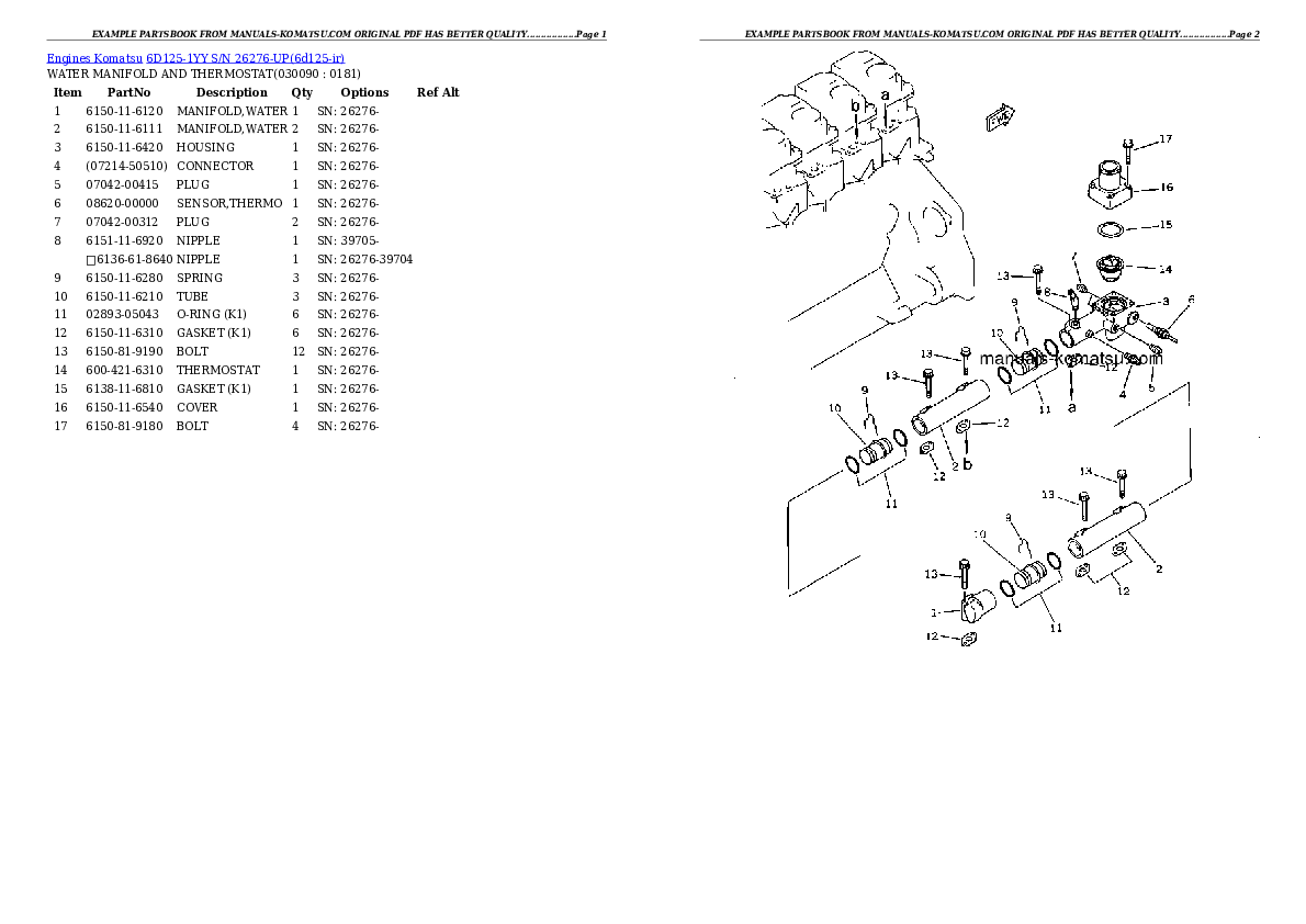 Protected: 6D125-1YY S/N 26276-UP Partsbook