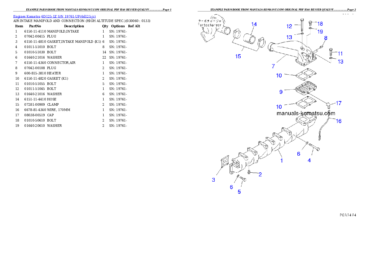 Protected: 6D125-1Z S/N 19761-UP Partsbook