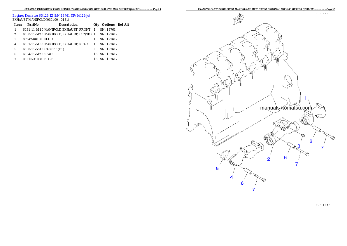 Protected: 6D125-1Z S/N 19761-UP Partsbook