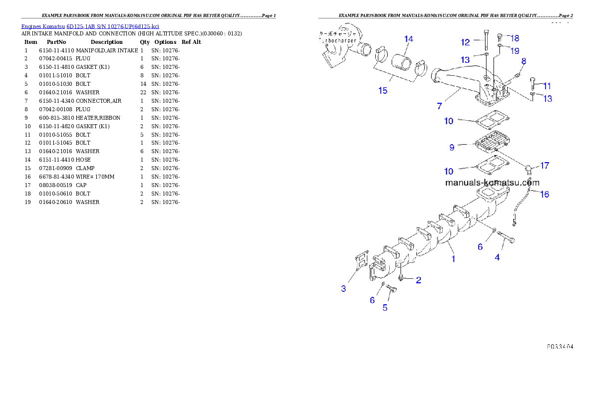 Protected: 6D125-1AB S/N 10276-UP Partsbook