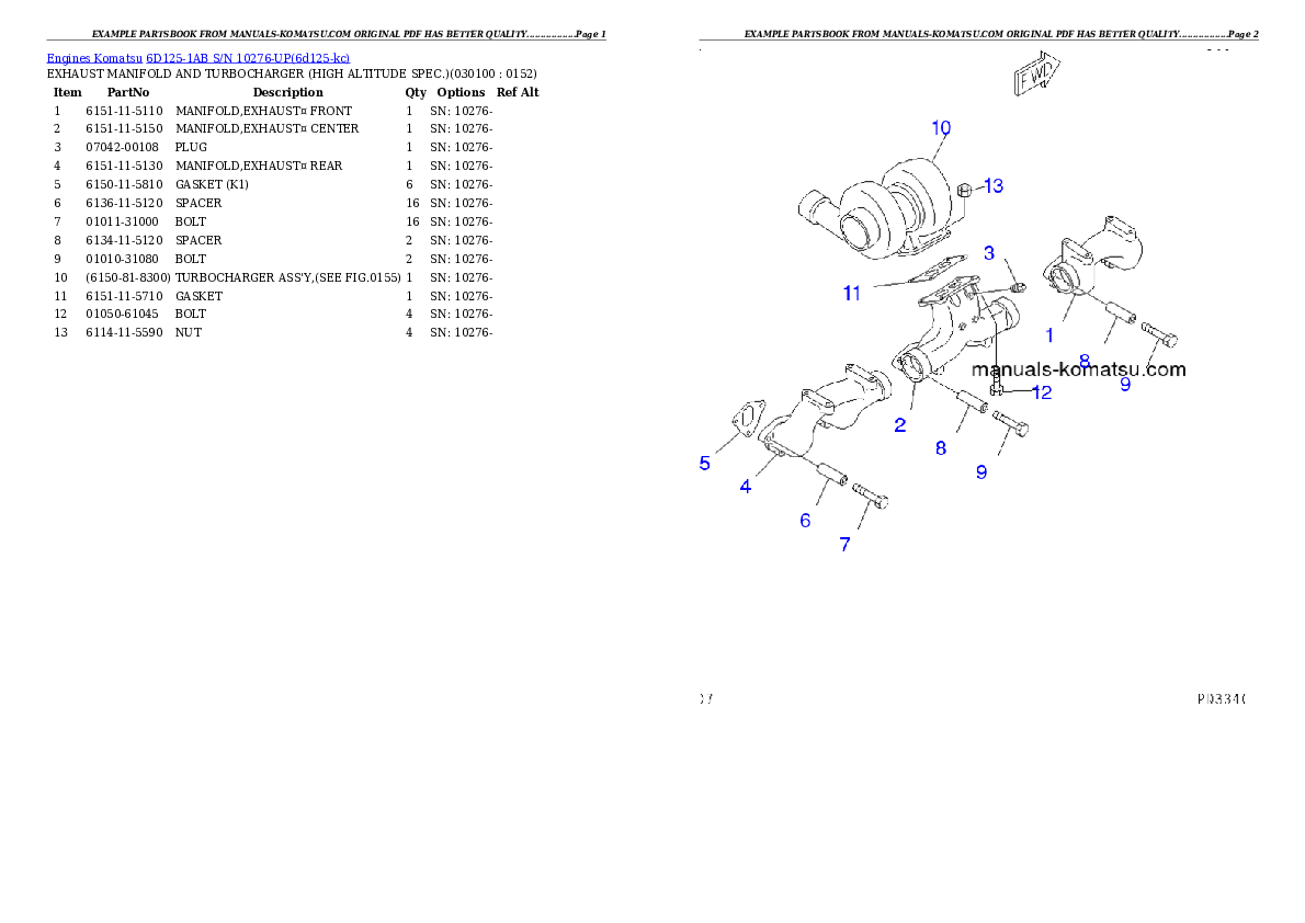 Protected: 6D125-1AB S/N 10276-UP Partsbook