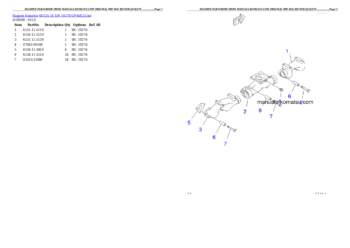 Protected: 6D125-1X S/N 10276-UP Partsbook