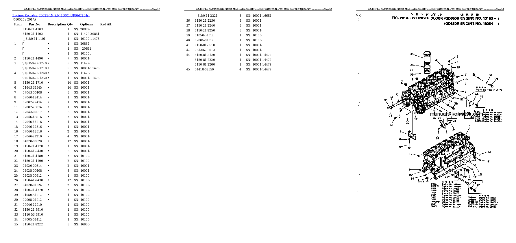 Protected: 6D125-1N S/N 10001-UP Partsbook