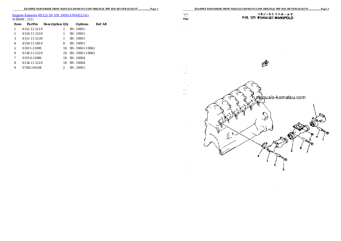 Protected: 6D125-1N S/N 10001-UP Partsbook