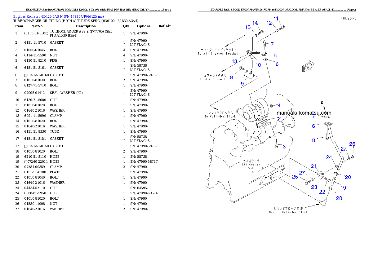 Protected: 6D125-1AB-N S/N 47990-UP Partsbook