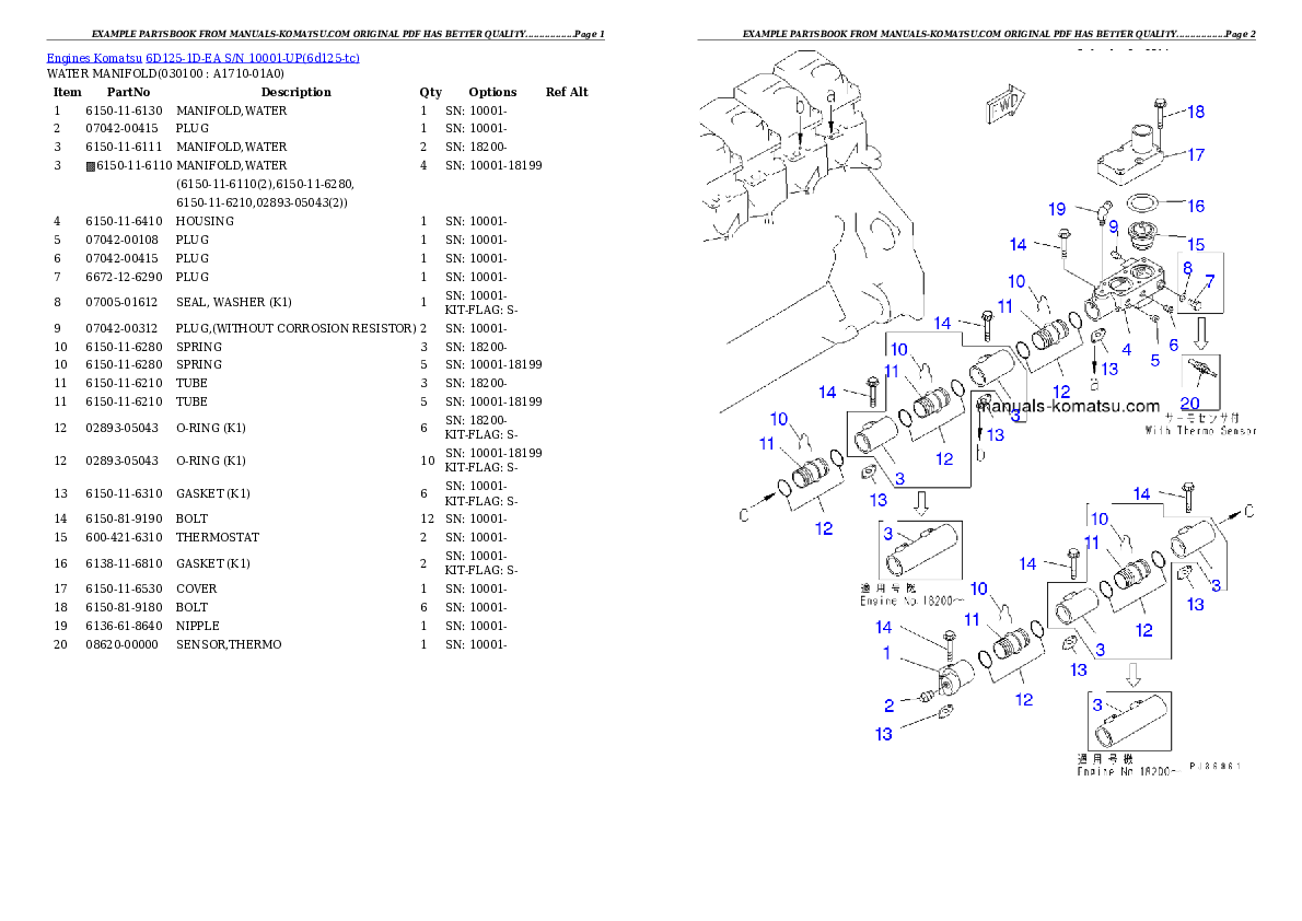 Protected: 6D125-1D-EA S/N 10001-UP Partsbook
