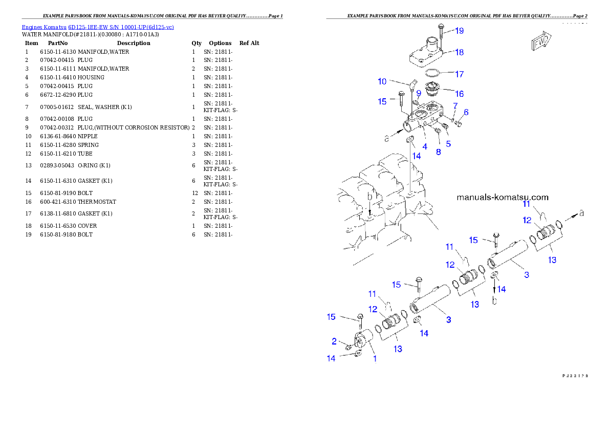 Protected: 6D125-1EE-EW S/N 10001-UP Partsbook