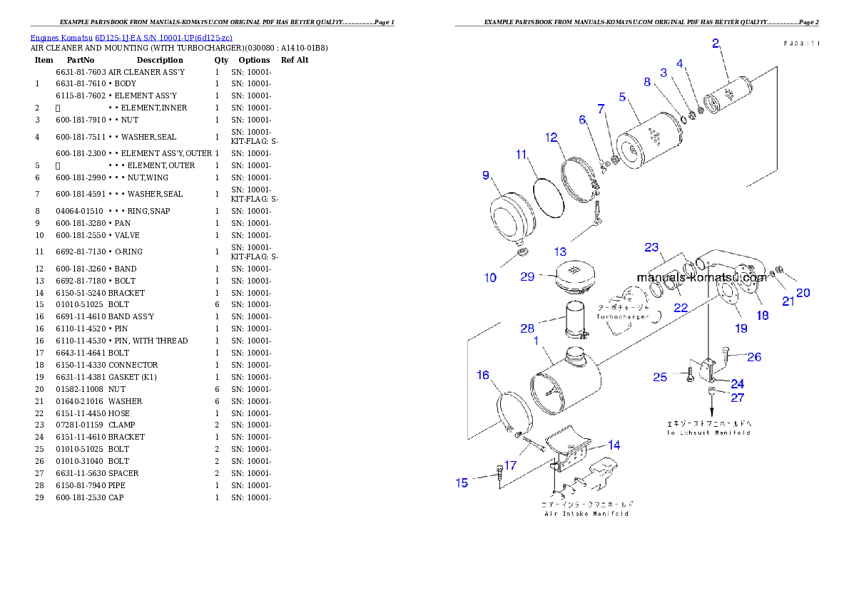 Protected: 6D125-1J-EA S/N 10001-UP Partsbook