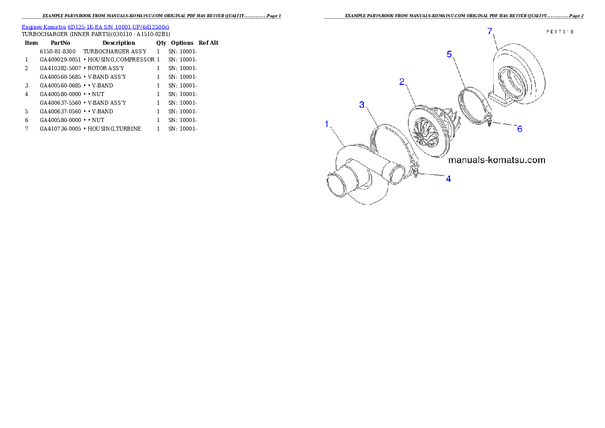 Protected: 6D125-1K-EA S/N 10001-UP Partsbook