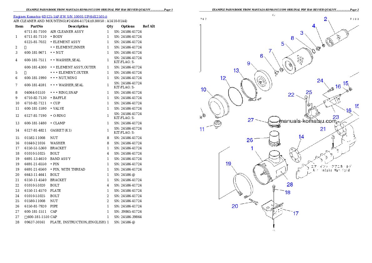 Protected: 6D125-1AF-EW S/N 10001-UP Partsbook