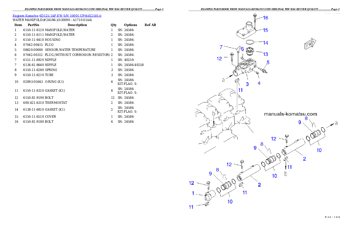 Protected: 6D125-1AF-EW S/N 10001-UP Partsbook