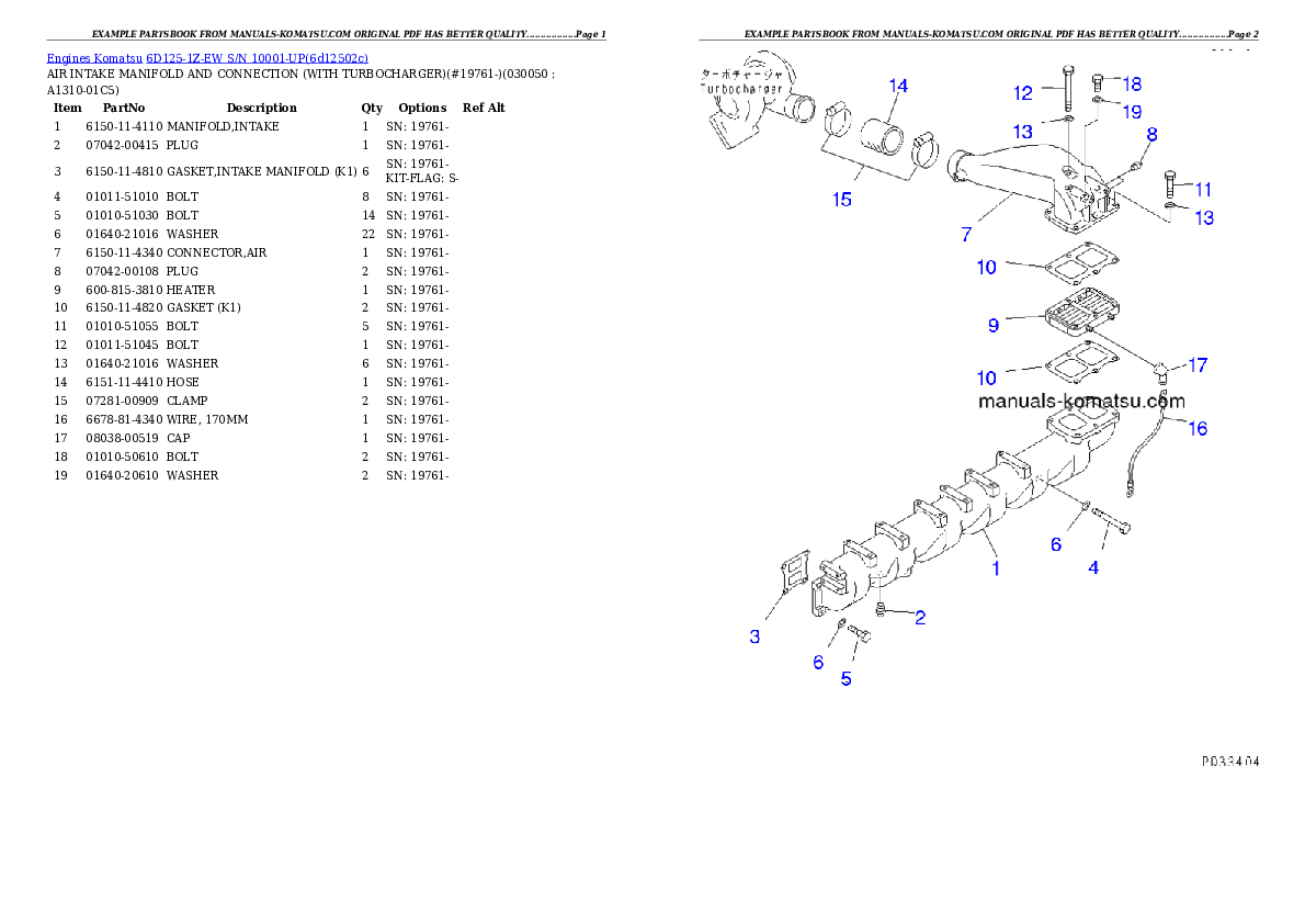 Protected: 6D125-1Z-EW S/N 10001-UP Partsbook