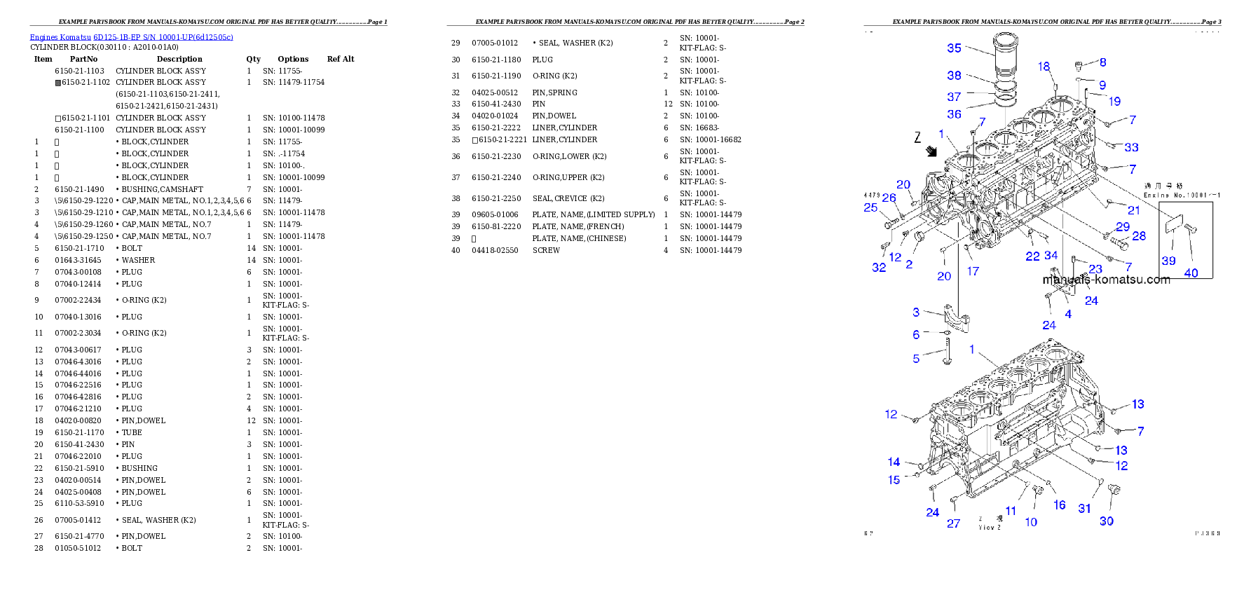 Protected: 6D125-1B-EP S/N 10001-UP Partsbook