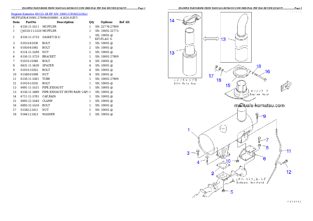 Protected: 6D125-1B-EP S/N 10001-UP Partsbook