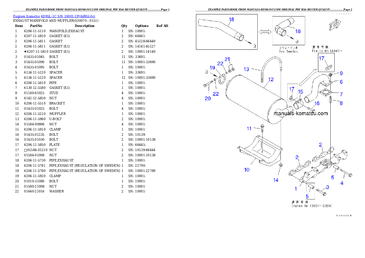 Protected: 6D95L-1C S/N 10001-UP Partsbook