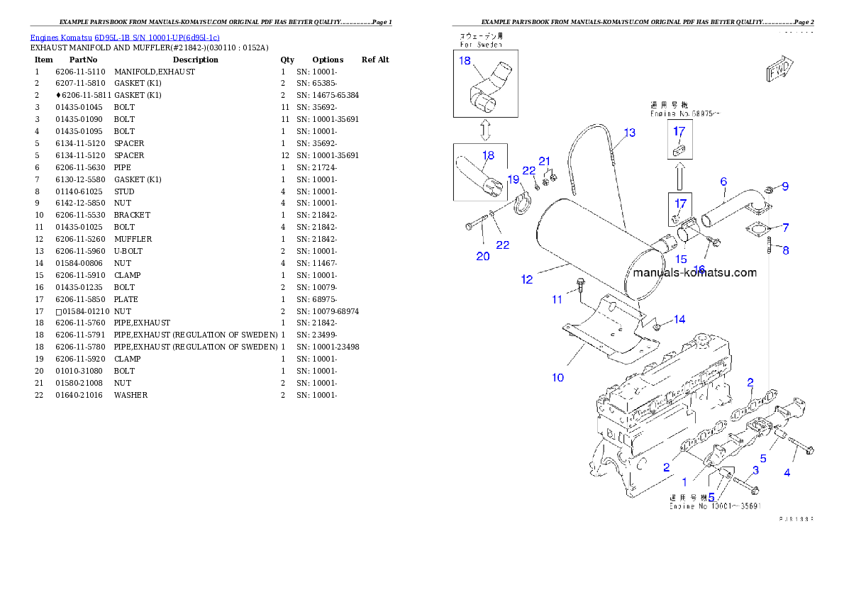Protected: 6D95L-1B S/N 10001-UP Partsbook